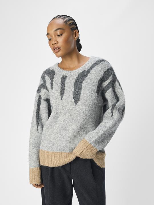 Produktbild Object Gemusterter Strickpullover (L)
