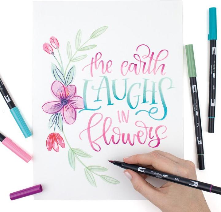 Actual product image Tombow ABT Dual Brush Pen (Pastel combination, 6 x)