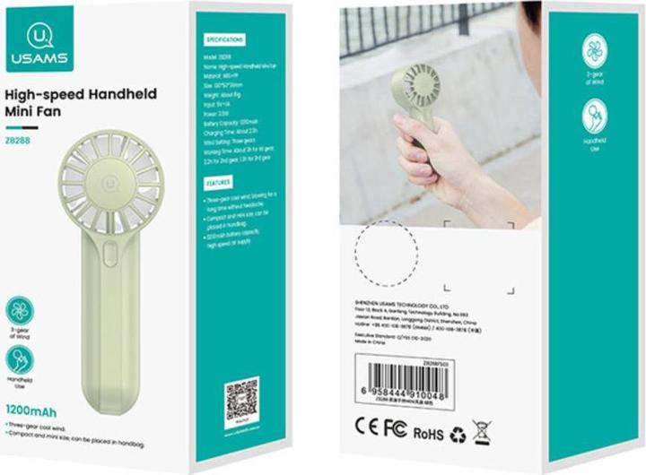 Actual product image Usams ZB288 Mini Fan