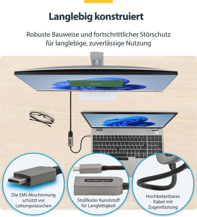 Produktbild StarTech USB C – HDMI Adapter (USB Typ-C, 13 cm)