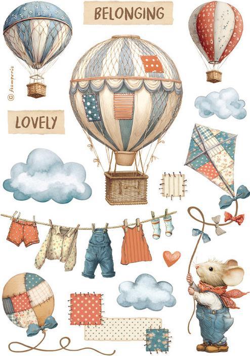 Produktbild Stamperia Washi Pad "Family", 8 Blatt, A5