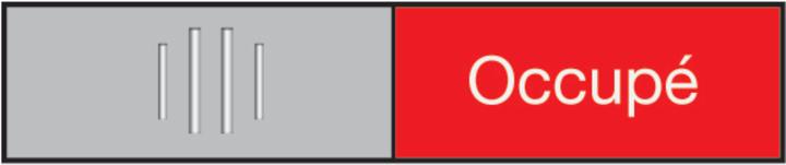 Berec Doorplate 27,4x102mm 314.082 Alu, Libre-Occupé