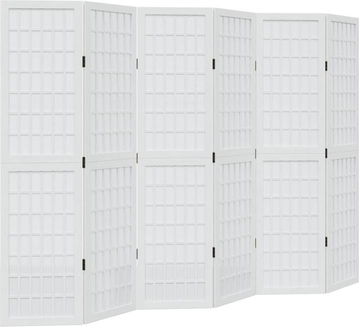 Image du produit vidaXL Séparation de pièce Paravent Paroi espagnole 4 pcs. blanc bois massif