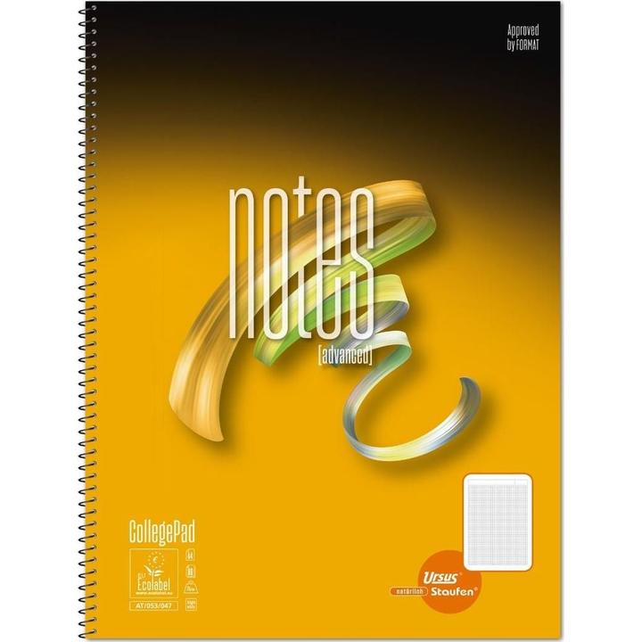 Actual product image Ursus Collegeblock A4 80 Blatt kariert weiss (A4, Checked, Hardcover)