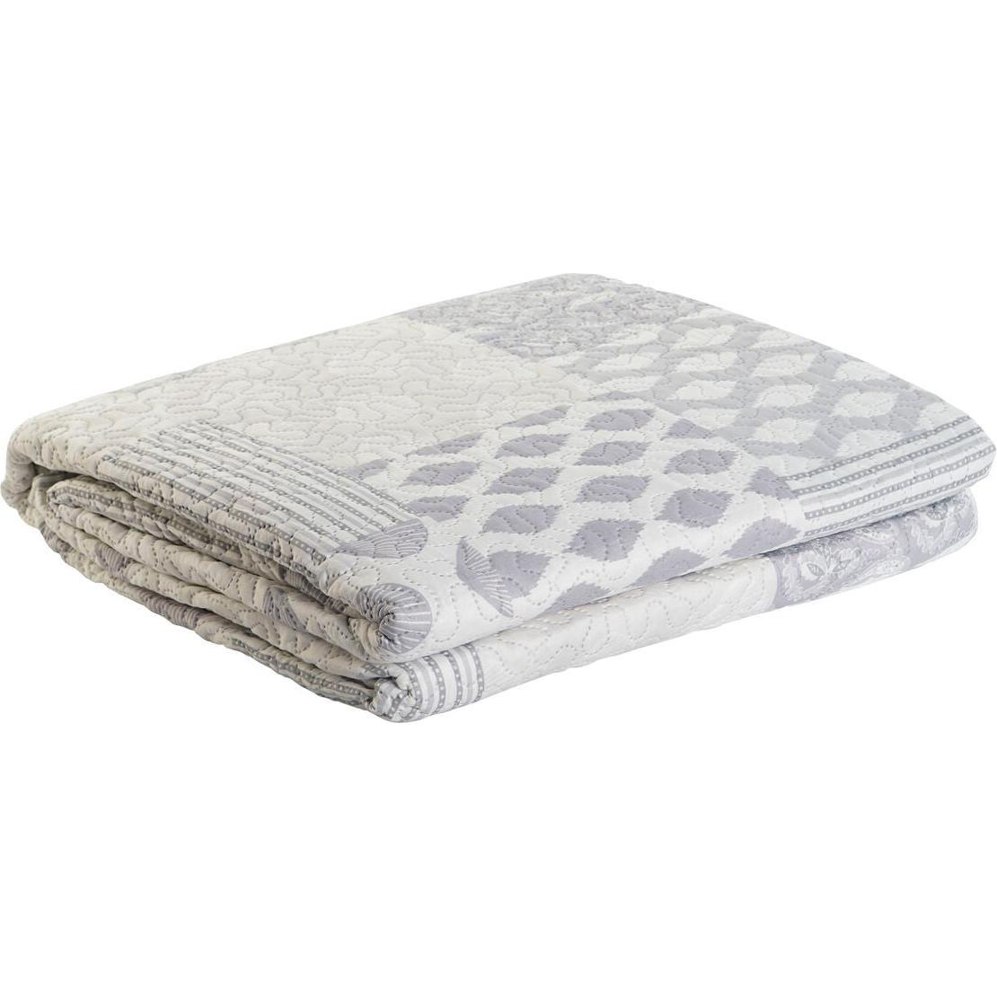 DKD Home Decor, Coperta, Steppdecke Beige Grau King size 270 x 270 x 1 cm