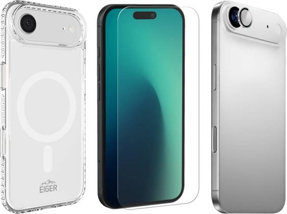 Immagine prodotto Eiger Custodia per iPhone Air + vetro protettivo + protezione per la fotocamera (Apple iPhone Air)