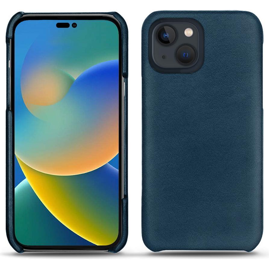 Noreve Lederschutzhülle (Apple iPhone 14), Smartphone Hülle, Blau