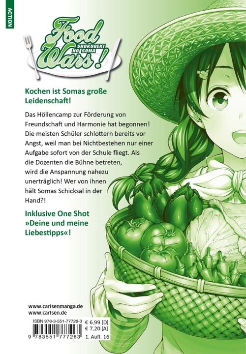 Immagine prodotto Food Wars - Shokugeki No Soma, Band 3 (Tedesco, Yuto Tsukuda, 2016)