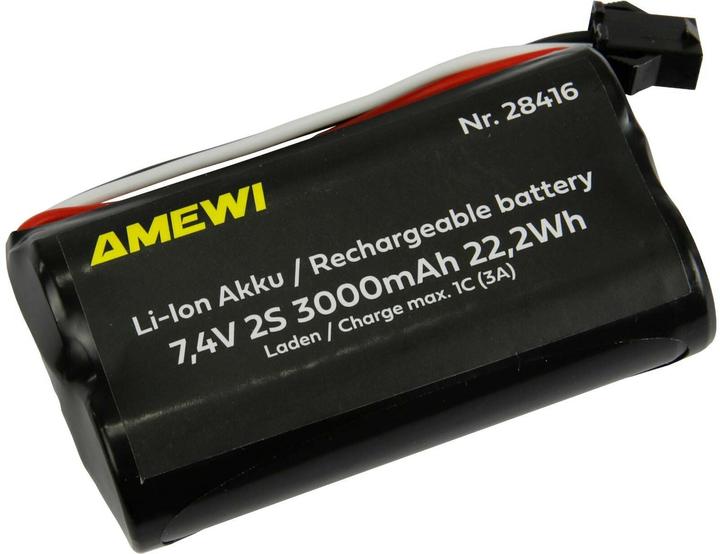 Image du produit Amewi Li-Ion Akku 2S 7,4V 3000mAh HBX 3-Pin (7.40 V, 3000 mAh)