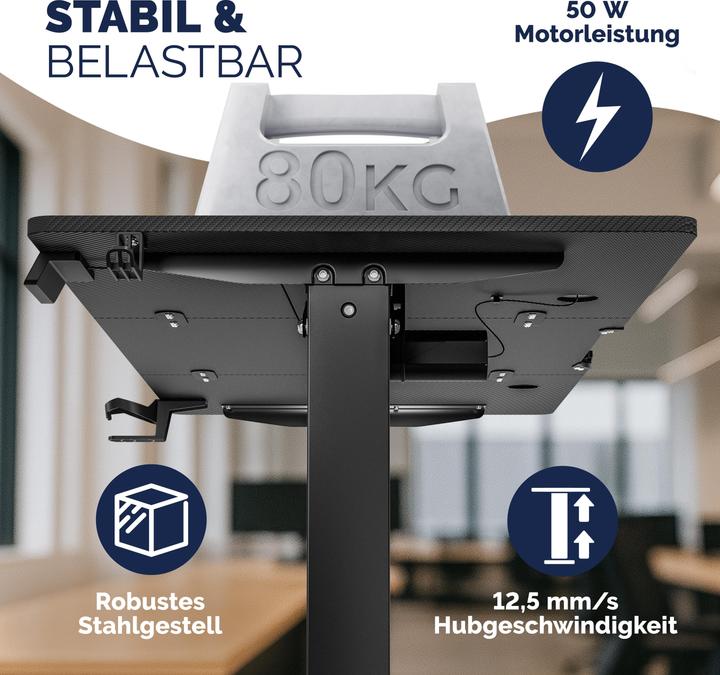 Produktbild Casaria Höhenverstellbarer Schreibtisch (120 x 60 x 72 cm)