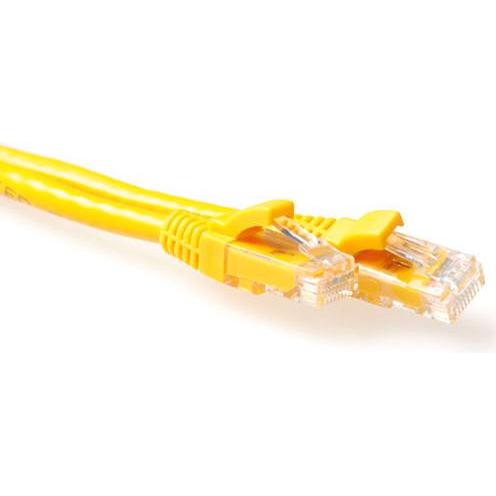ACT Yellow 5 meter U/UTP CAT6A patch cable snagless with RJ45 connectors CAT6A U/UTP SNAGLESS YL 5.00M (U/UTP, CAT6a, 5 ...