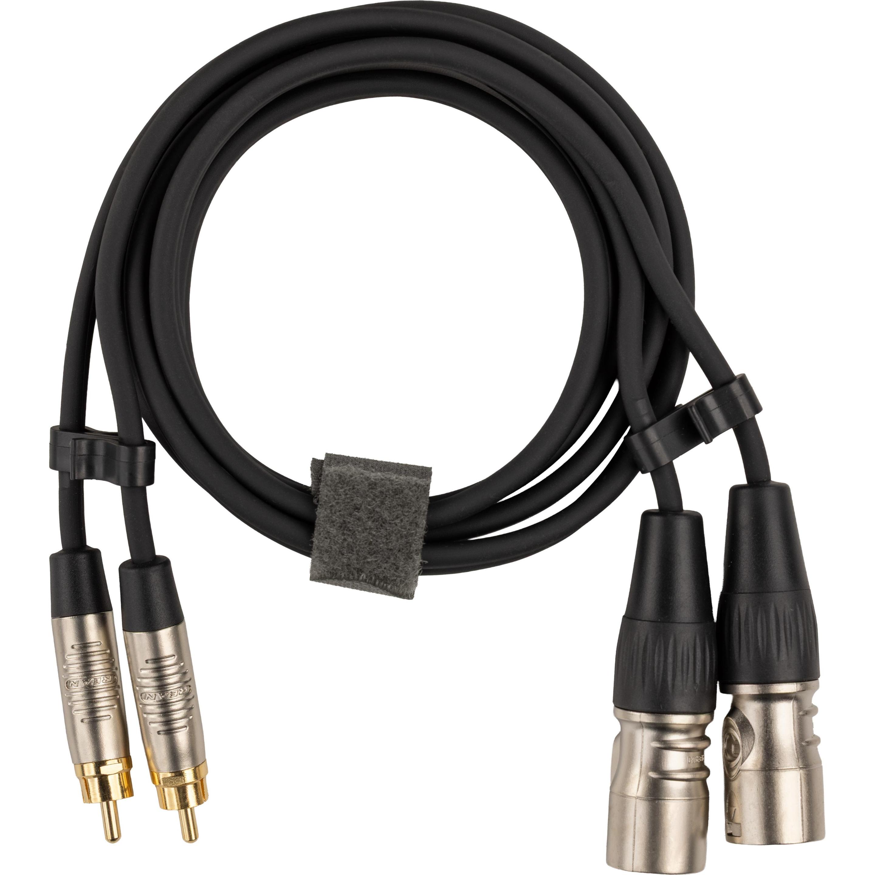 Fuj Tek 2 x RCA to 2 x XLR Audio Cable, 7 m, Black (7 m, XLR), Cavo audio