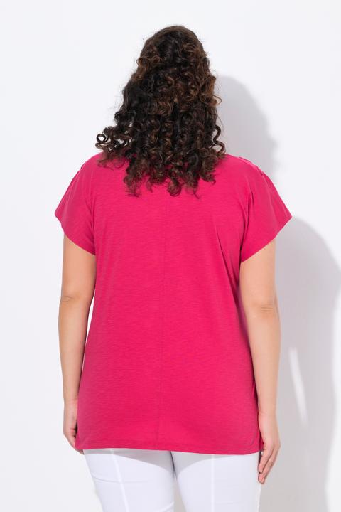 Image du produit Ulla Popken T-shirt, motif palmiers, oversize, col V, manches courtes (62)