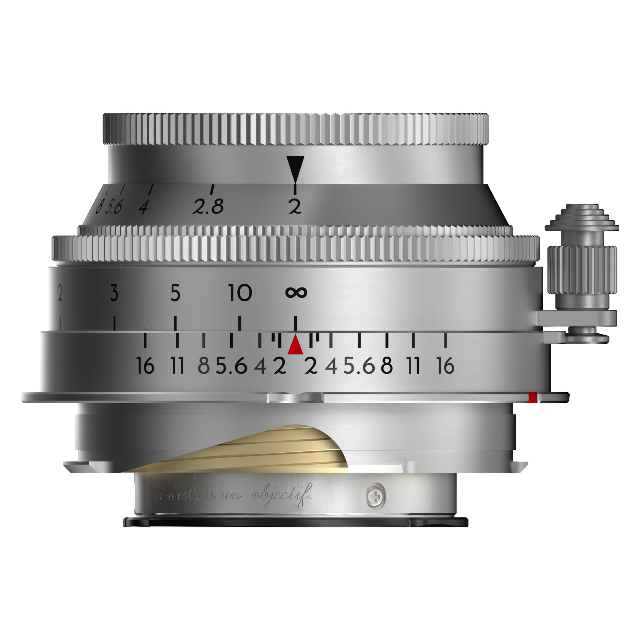 Thypoch Eureka 50mm F2 M Mount (Leica M, Vollformat), Objektiv, Silber