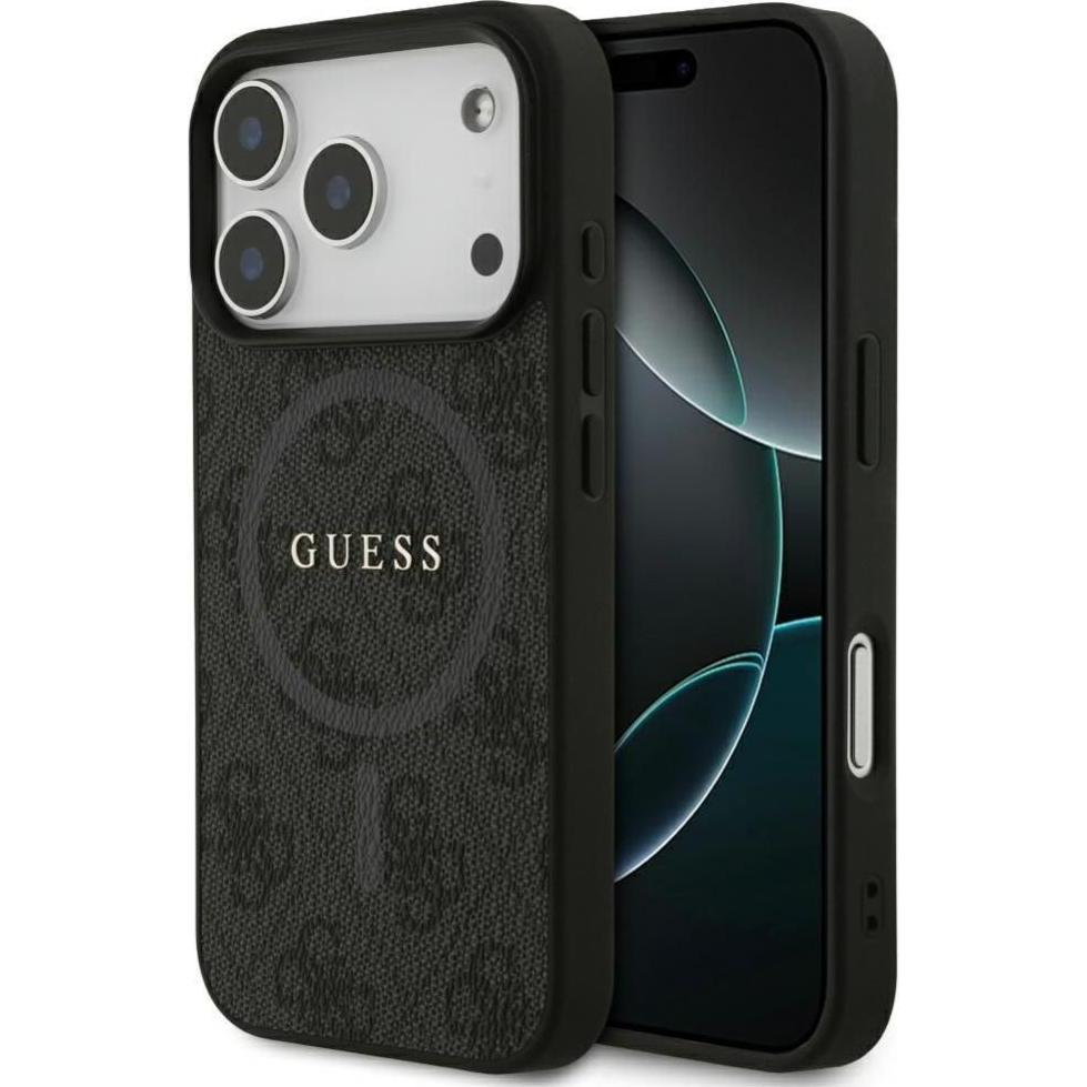 Guess - 4G Ring Classic Logo MagSafe (GUHMP17LG4GFRK) - iPhone 17 Pro - Black (Apple iPhone 17 Pro), Cover smartphone, Nero