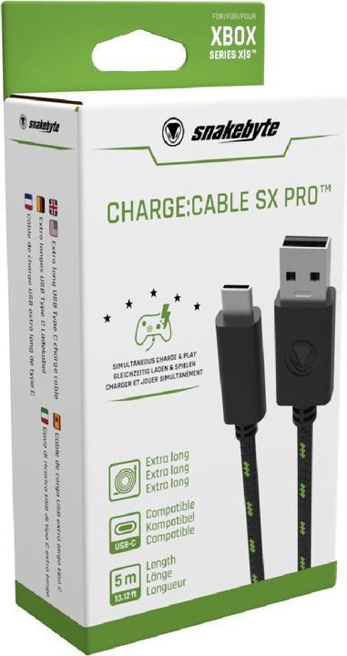 Image du produit EPE Snakebyte SB916281 Câble USB 5 m 2.0 USB C USB A noir (5 m, USB 2.0)