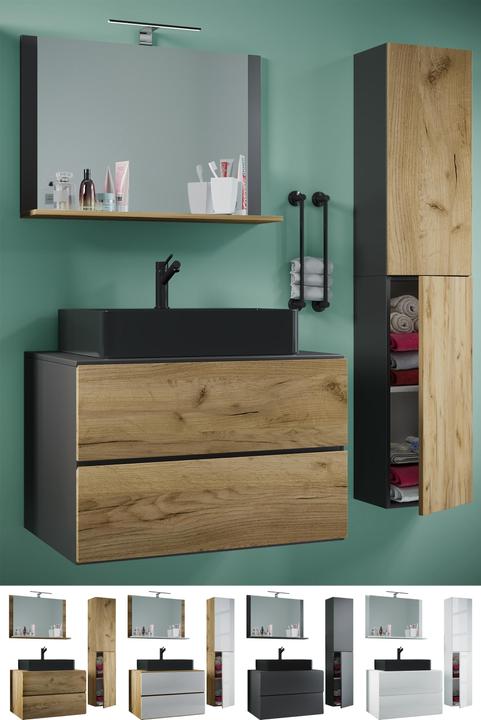 Produktbild VCM 4-tlg Waschtisch Badmöbel Lendas 80 cm L