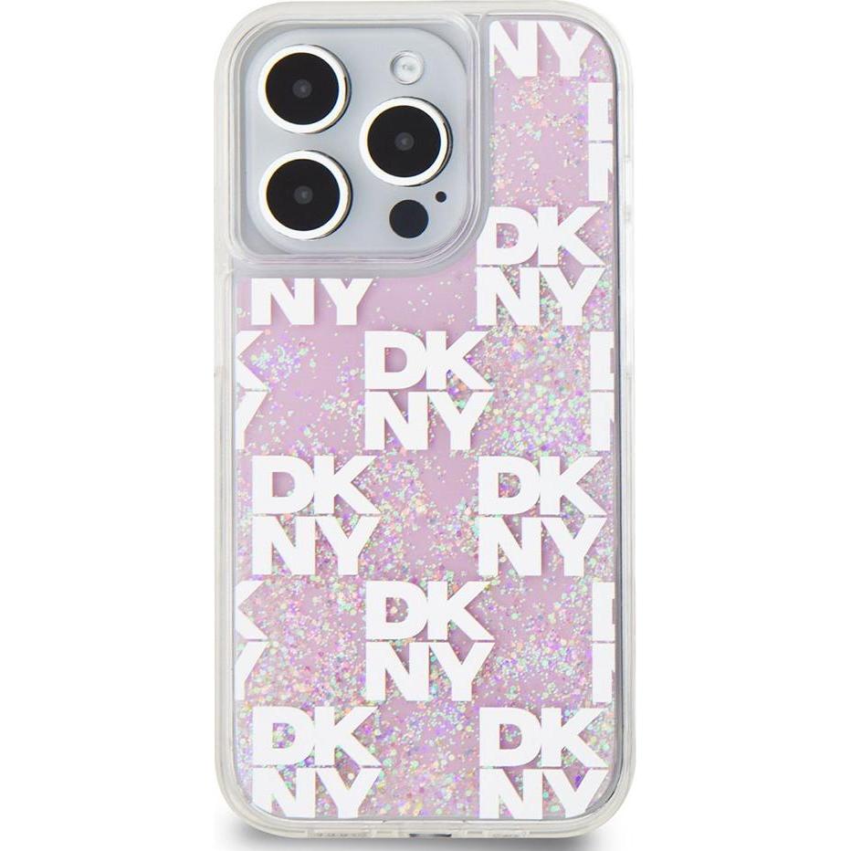 Thumbnail - DKNY DKHCP15LLCPEPP iPhone 15 Pro 6.1" różowy/pink hardcase Liquid Glitter Multilogo (Apple iPhone 15 Pro), Smartphone H...