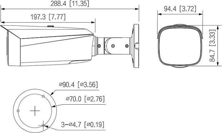 Produktbild Dahua NET CAMERA 8MP IR BULLET/HFW3849T1-ASPV0280BS5 (3840 x 2160 Pixels)