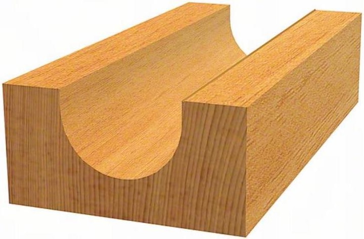 Produktbild Bosch Professional Zubehör Hohlkehlfräser, 12 mm, R1 12 mm, D 24 mm, L 15,9 mm, G 57 mm