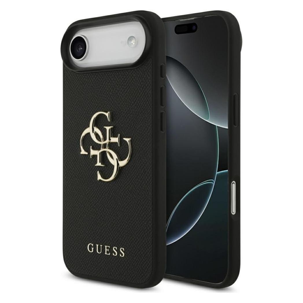 Guess - Hardcase 4G Grained Big And Classic Logo (GUHCP17MPGT4MBK) - IPhone 17 Air - Black (Apple IPhone 17), Smartphone Hülle, Schwarz