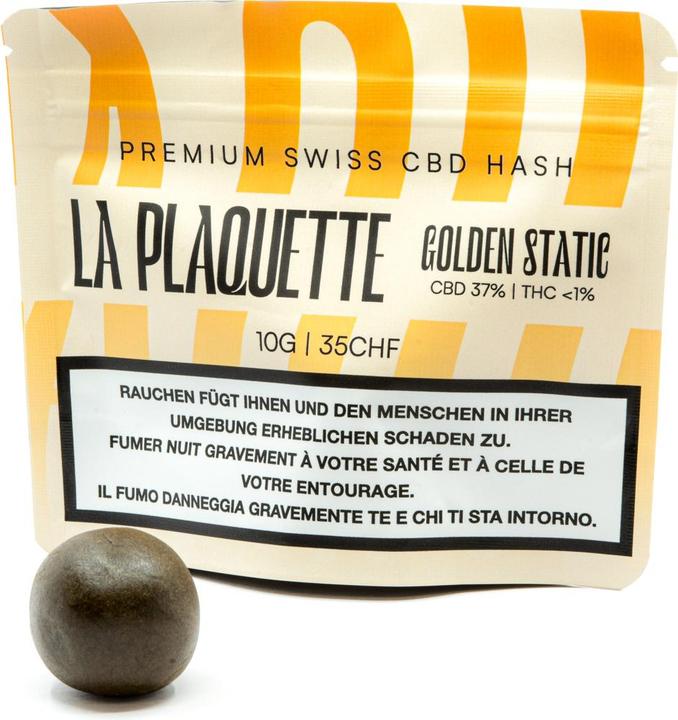 Actual product image La Plaquette CBD Hash - Golden Static (10 g)