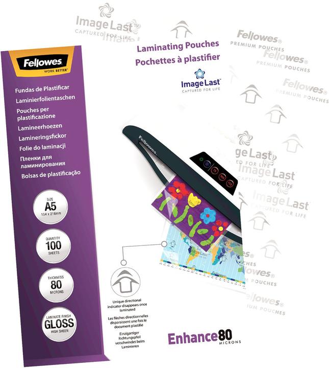 Immagine prodotto Fellowes Potenziare 80 (A5, 100 Pezzo/i, 80 µm)