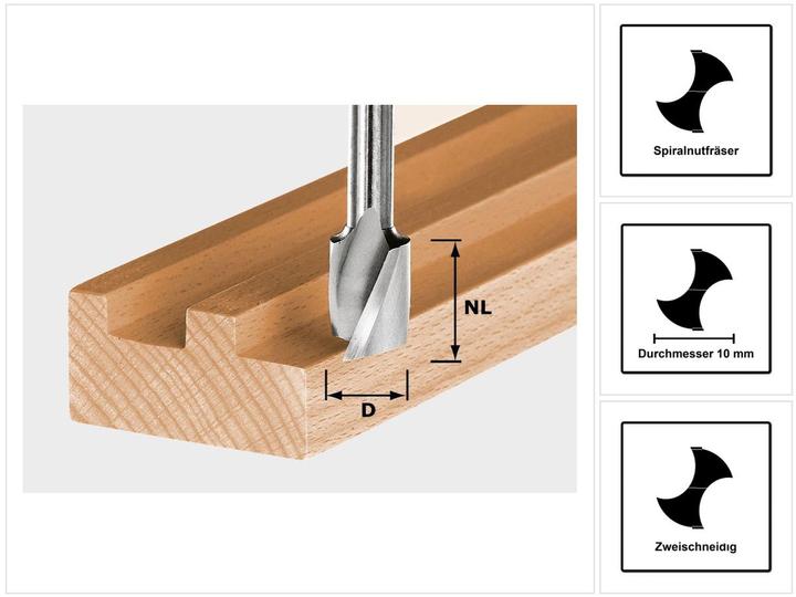 Immagine prodotto Festool Frese elicoidale per scanalature HS Spi S8 D10/30