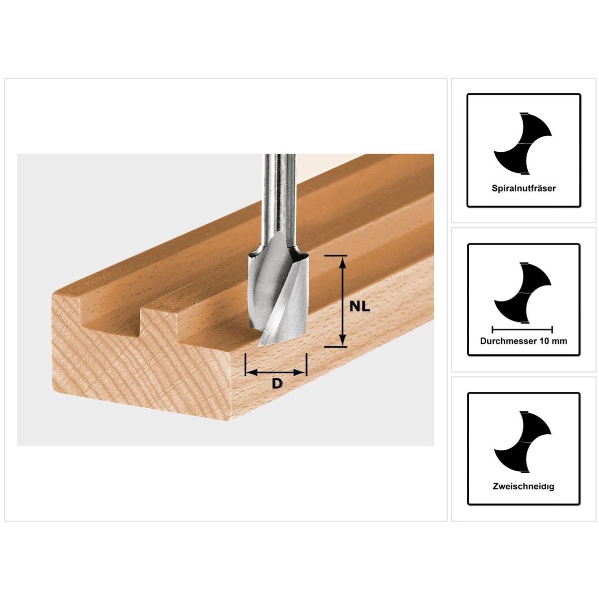 Thumbnail - Festool, Fräser, Spiralnutfräser HS Spi S8 D10/30