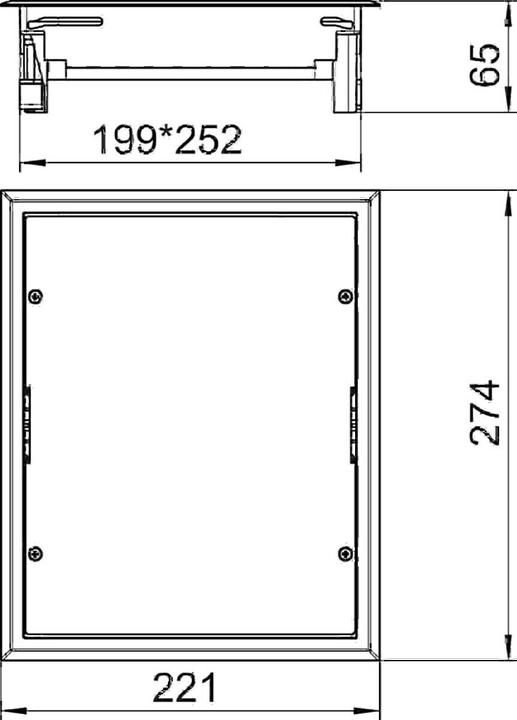 Actual product image OBO Bettermann OBO ZES6-2 U10T 9011 junction box insert for universal mounting