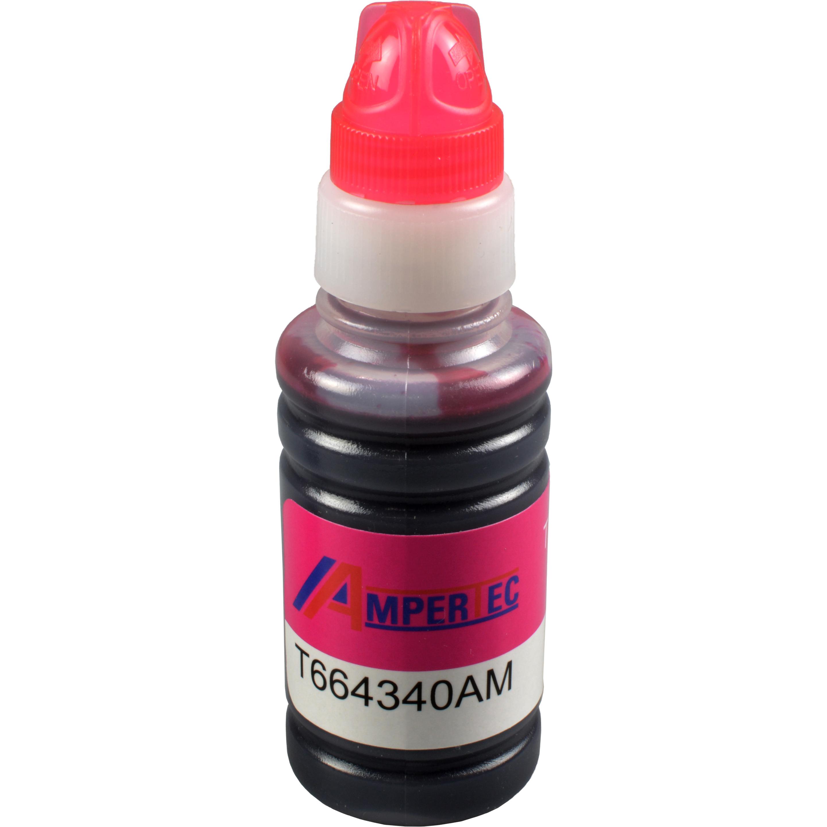 Ampertec, Druckerpatrone, Tinte ersetzt Epson C13T664340 T6643 magenta (M)