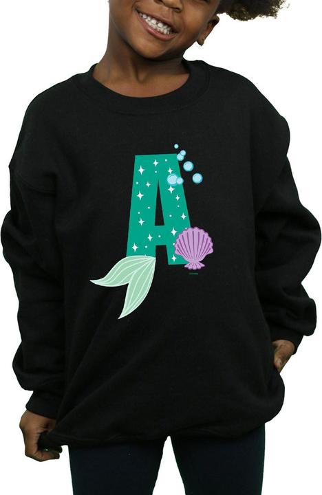 Actual product image Disney Girls Alphabet A Is For Ariel Sweatshirt (152, 158)