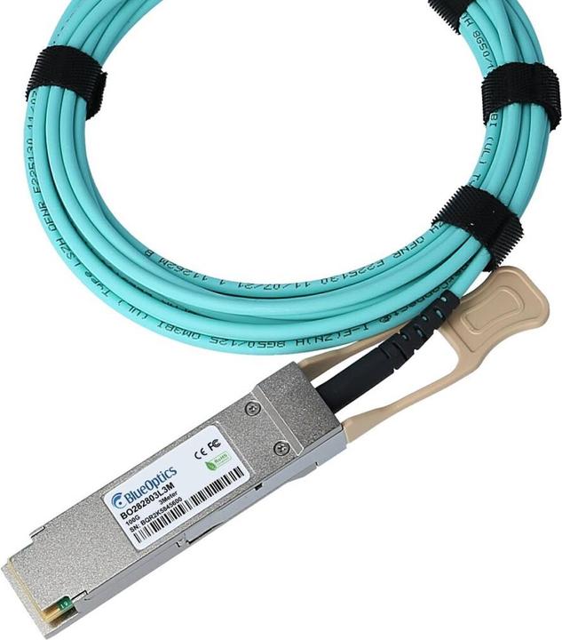 Produktbild BlueOptics NVIDIA 980-9I134-00C010 kompatibles AOC QSFP28 BO282803L10M