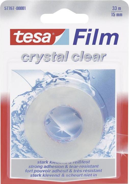 Produktbild tesa 1x tesafilm KRISTALL-KLAR, hochtransparent, alterungsbeständig, mit starker Haftung (15 mm)