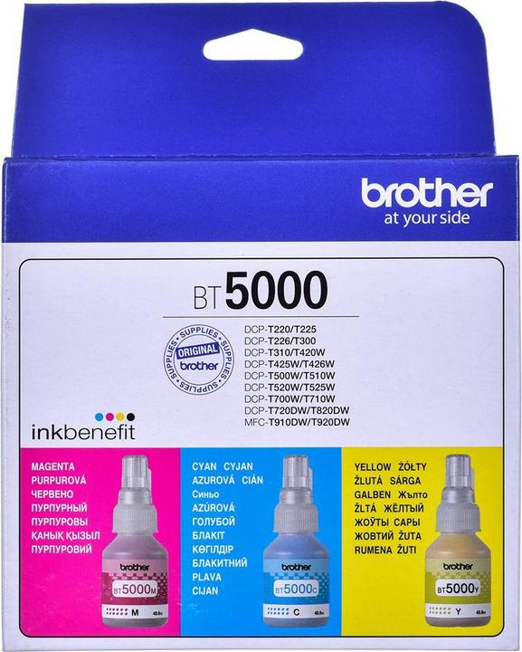 Produktbild Brother Tusz Zestaw CMY BT5000 Oryginał (BT5000CLVAL) (C, M, Y)