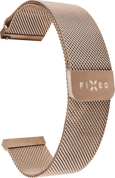 Productafbeelding Fixed Gaasbandje voor Smartwatch Universeel 22mm Roségoud (22 mm, Roestvrij staal)