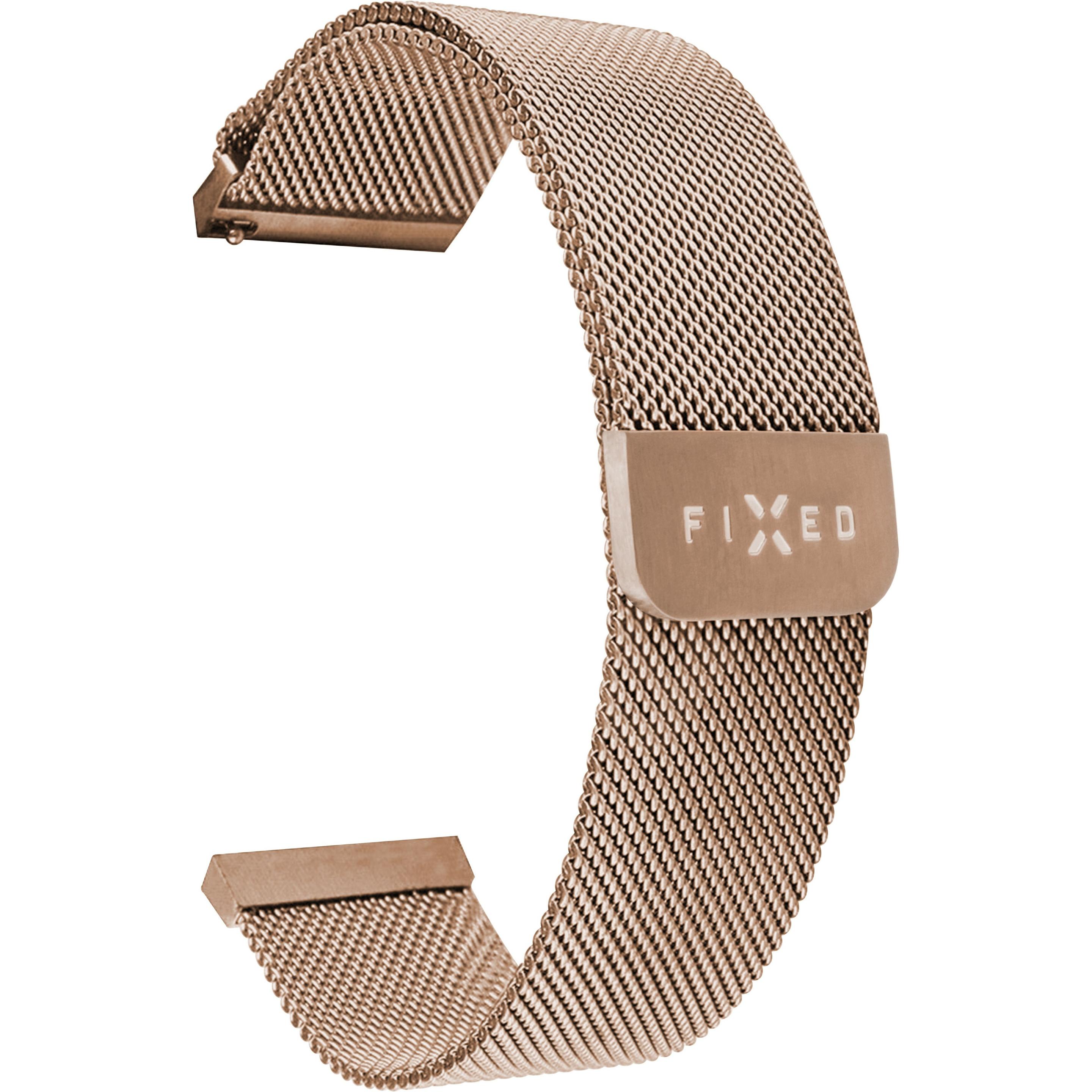 Fixed Smartwatch Univ. 20 mm Rose Guld in metallo a rete (20 mm, Acciaio inossidabile), Cinturini per orologi, Oro