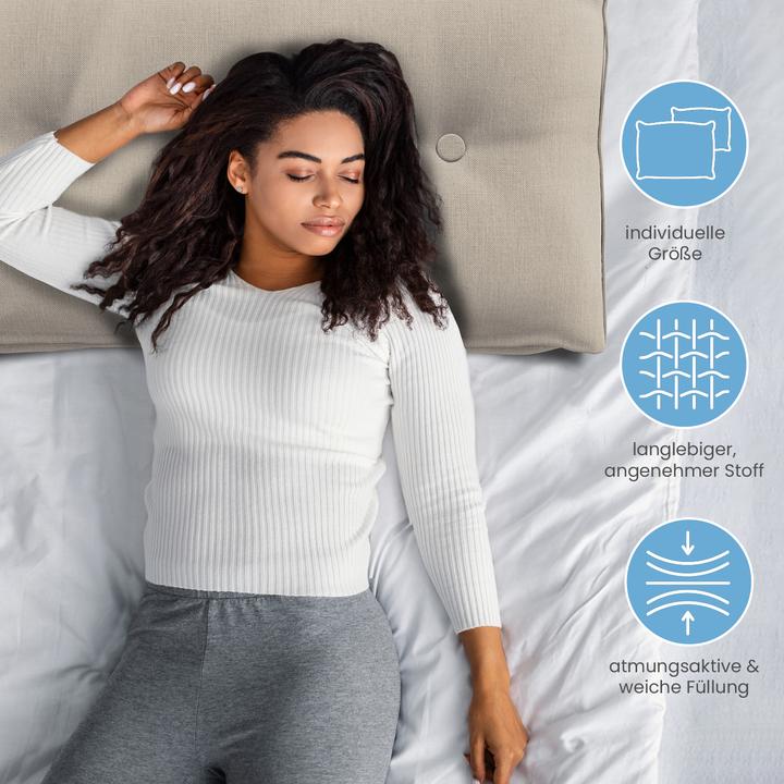 Actual product image Aktivshop Bett- und Rückenstützkissen >Sand< 180cm (100 x 20 x 50 cm)