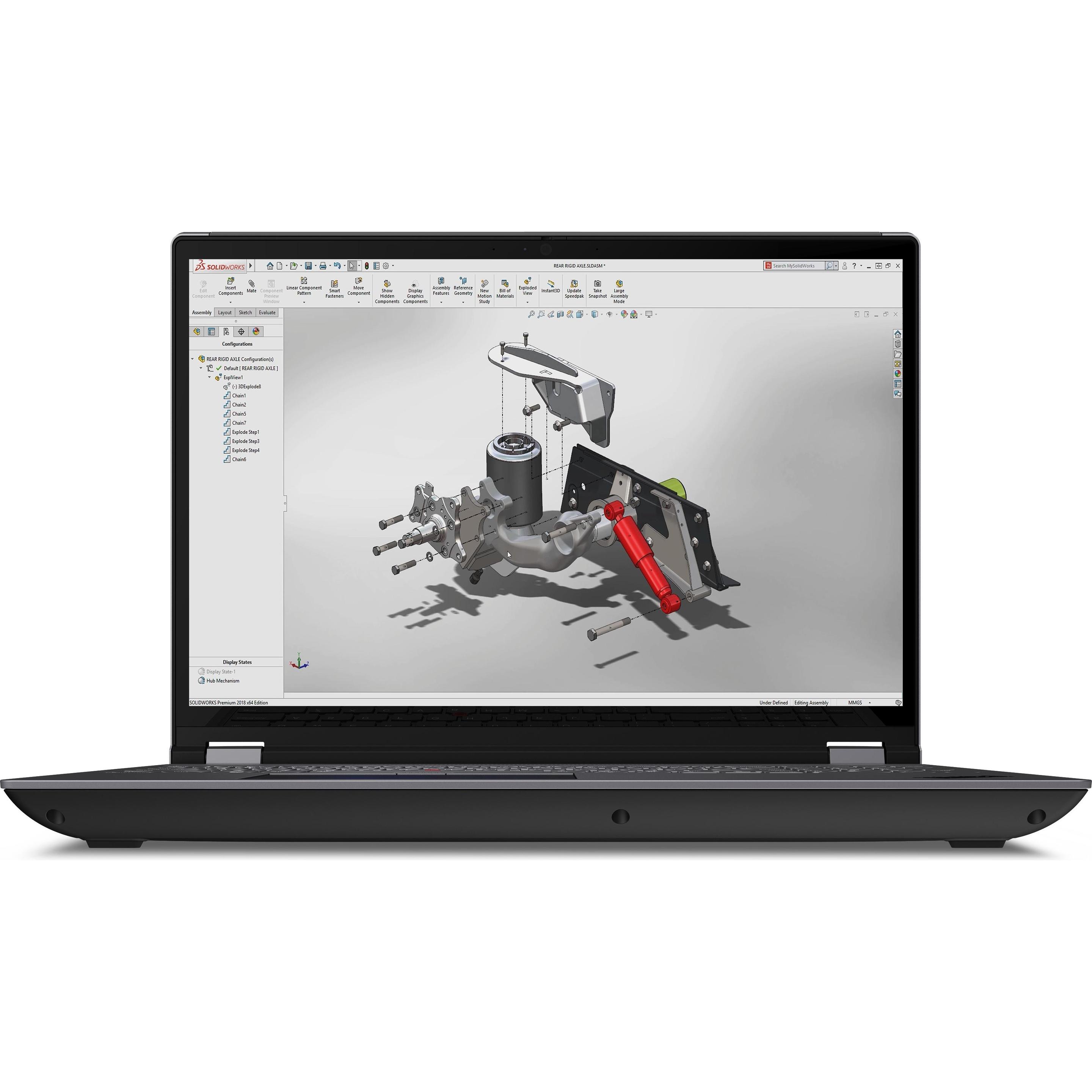 Lenovo ThinkPad P16 Gen 2 (16", Intel Core i9-13980HX, 64 GB, 1000 GB, DE), Notebook, Grau, Schwarz