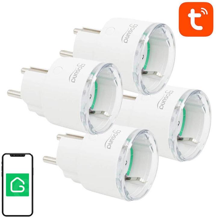 Actual product image Gosund Smart plug WiFi SP111, Tuya 4-pack