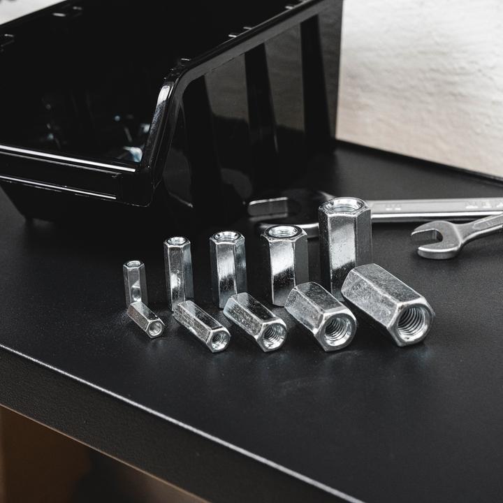 Image du produit Helpmate Verlängerungsmutter M6 × 30 × 10 mm, Stahl, verzinkt, sechskantig (M6)