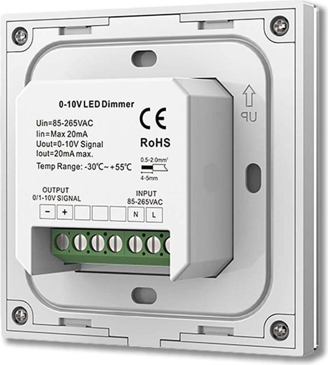 Image du produit Isoled Sys-Pro 4 zones Commande radio tactile encastrable 4x0-10V Output,blanc, 85-265V