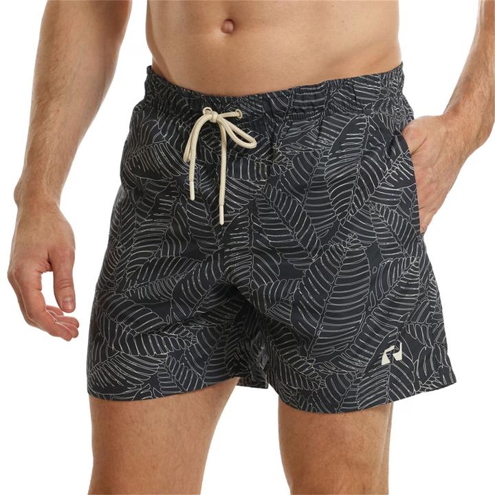 Actual product image Ript Essentials Mens Leaf Print Swim Shorts (S)