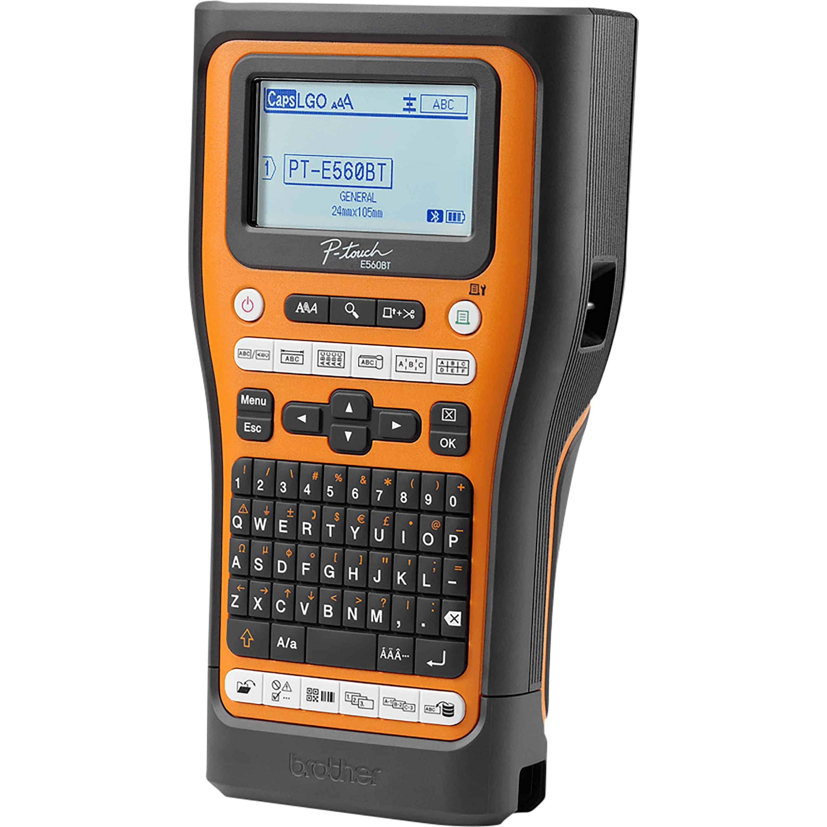 Brother PTE560BTSP LETT MACH ELEC - GER/AUS/SWI, Beschriftungsgerät, Orange, Schwarz