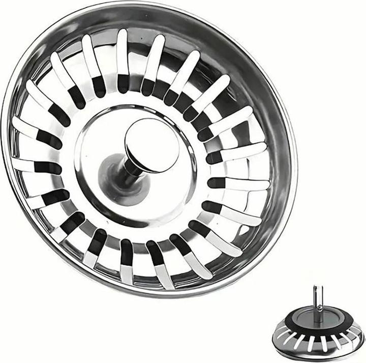 Produktbild Silex Spülbecken-Sieb Edelstahl Ø 8 cm Silberfarben