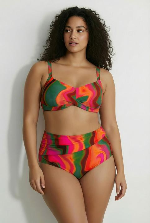 Immagine prodotto Ulla Popken Bikini, Farbverlauf, Softcups, drapiert, recycelt (44)
