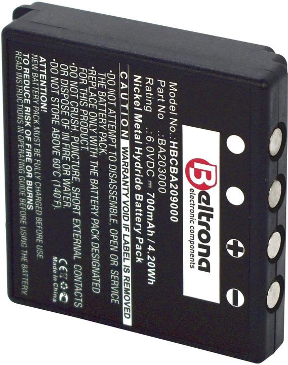 Actual product image Beltrona Crane remote control battery 6 V 700 mAh (6 V, 700 mAh)