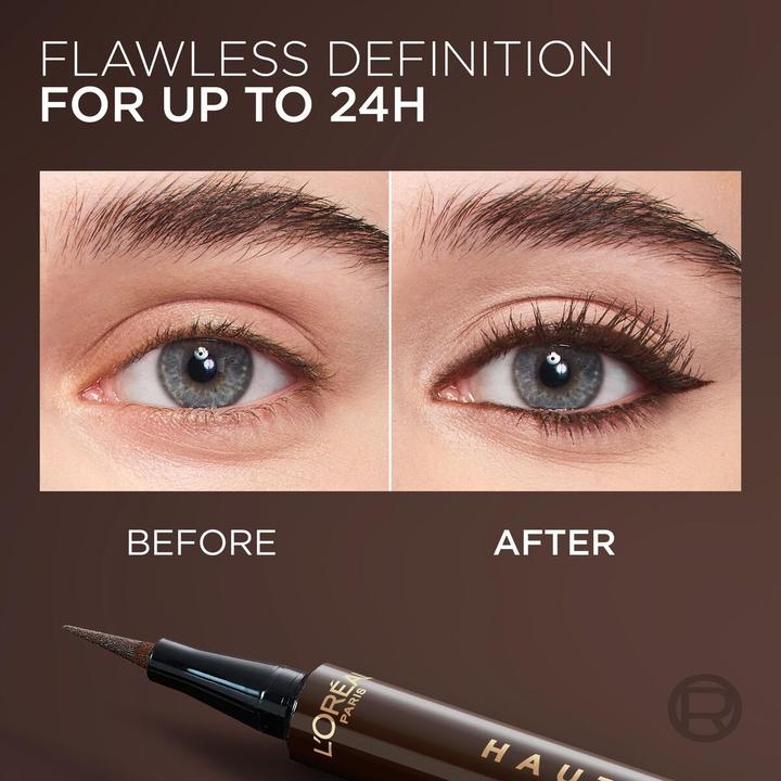 Actual product image Eveline L'Oreal Haute Precision Liquid Eyeliner 020 Brun Leather (#432124, Brown, Brun Leather)