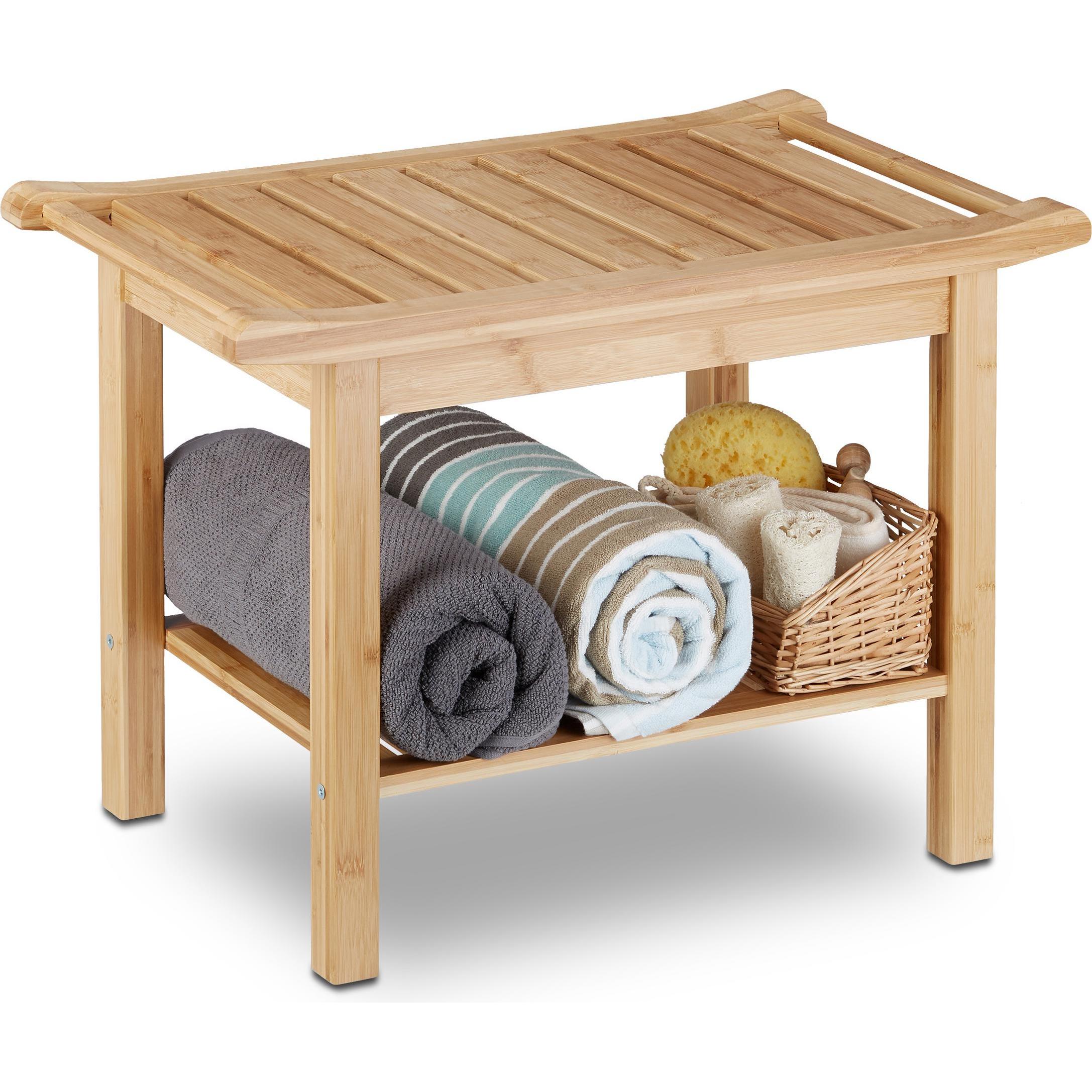 Relaxdays, Sitzbank, Badezimmer (66 cm)