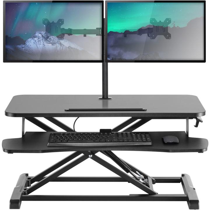 Produktbild Techly Nakładka na biurko ze sprężyną gazową pod laptopa monitor